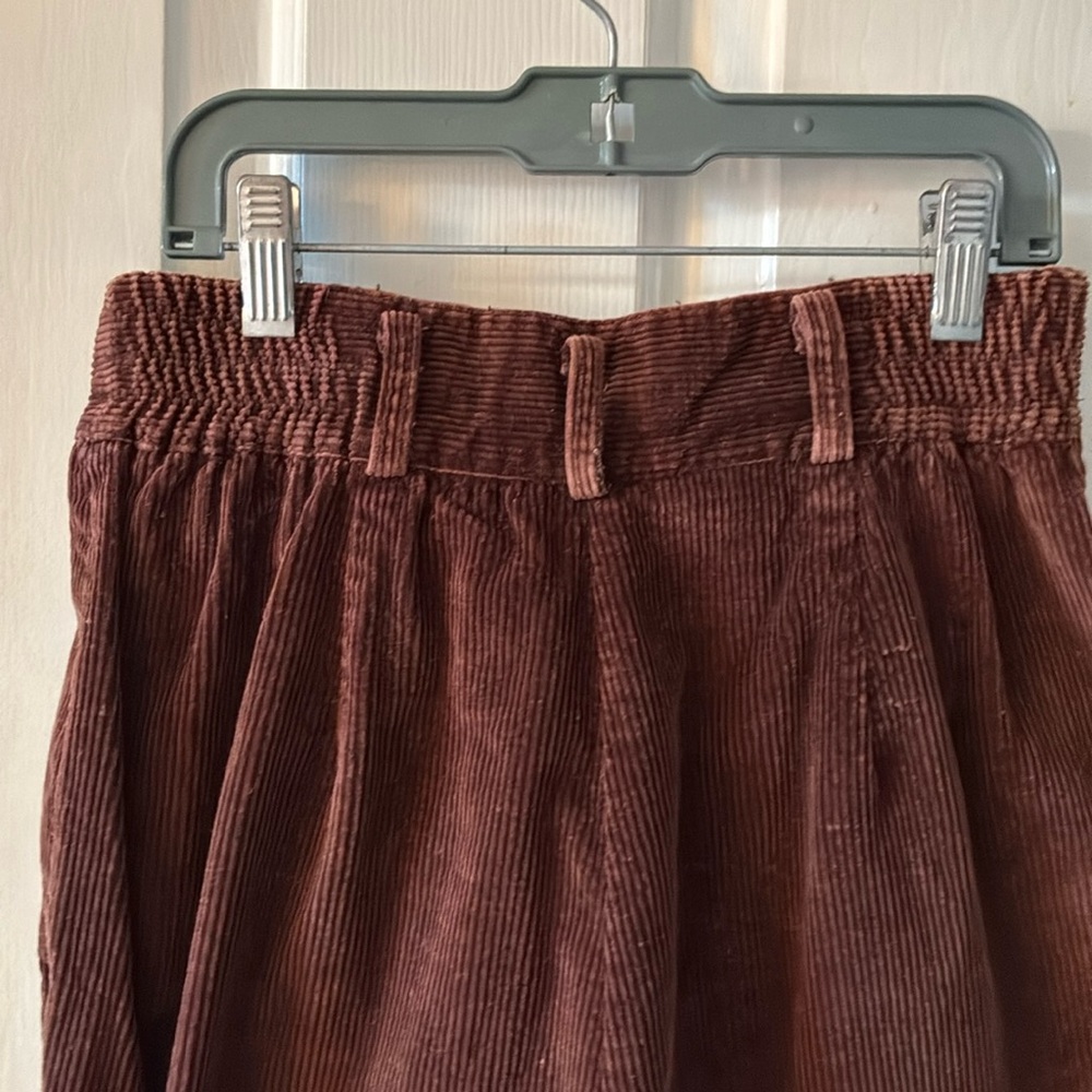 Vintage 🥳HP🥳WoMen's Fundamental Things Petites Brown Corduroy Pants - Picture 6 of 9